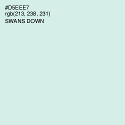 #D5EEE7 - Swans Down Color Image